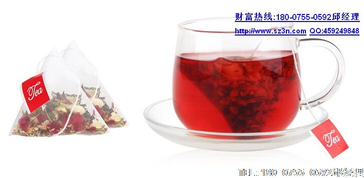 6款养气补血的三角茶包饮品茶。饮品茶三角茶包包装机